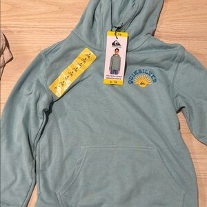 Quiksilver Teal Hoodie with Sunburst Logo